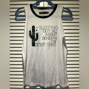 LICENSE TO BOOT Dessert Stars Tank, White, M/L